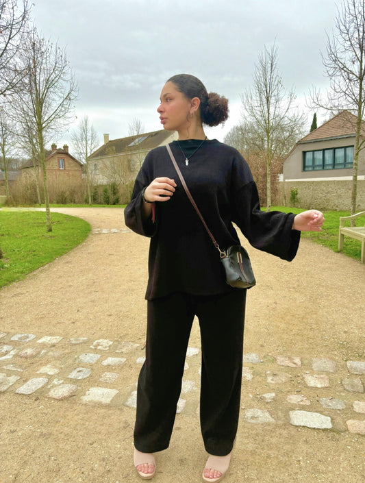 Ensemble pantalon côtelé